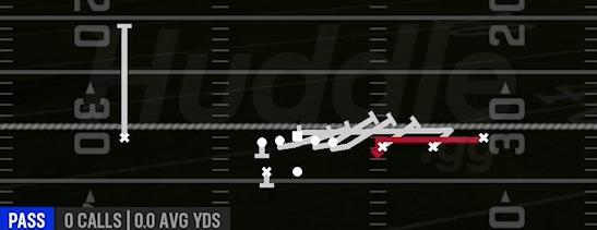 WR MID SCREEN - Gun Trips HB Wk