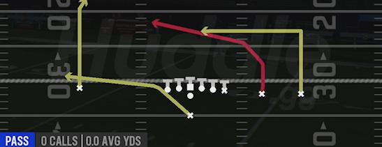PA SLOT CROSS SHOT - Singleback Y Trips TE Slot