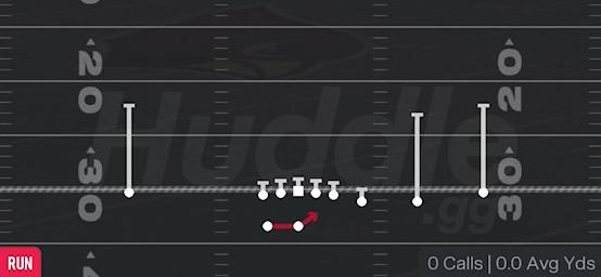 HB OFF TACKLE - Gun Trips Y Slot