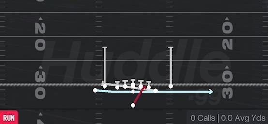 JET HB SPLIT ZONE - Singleback Tight Y Off Flex
