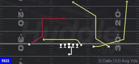PA WR IN - Singleback Y Trips